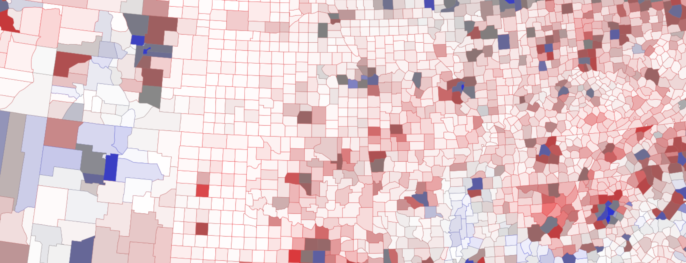 Muddy America : Color Balancing The US Election Map - Infographic